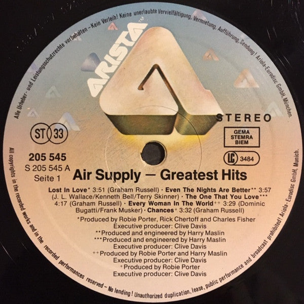 Air Supply – Greatest Hits