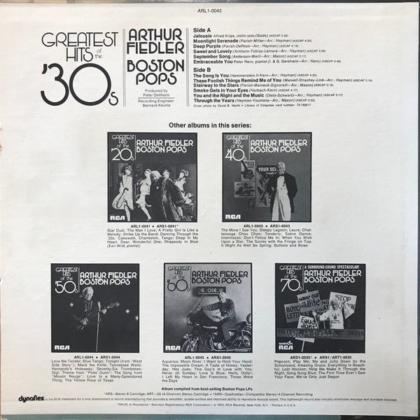 Arthur Fiedler & The Boston Pops – Greatest Hits Of The '30s