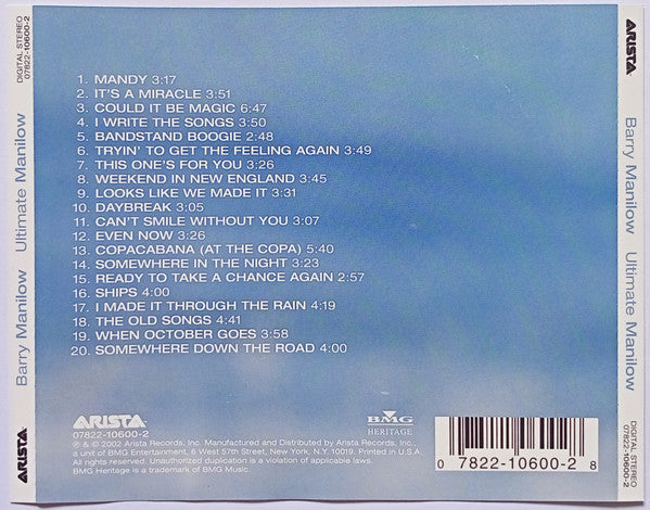 Barry Manilow – Ultimate Manilow