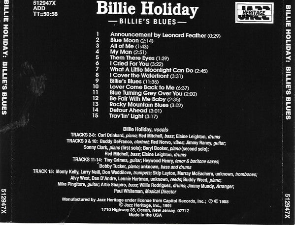 Billie Holiday – Billie's Blues