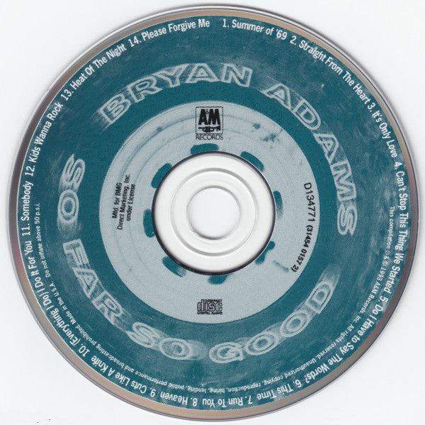 Bryan Adams – So Far So Good