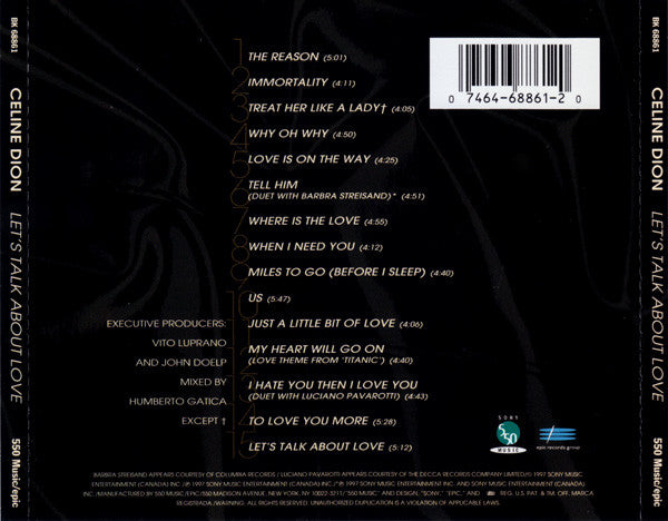 Celine Dion – Let's Talk About Love