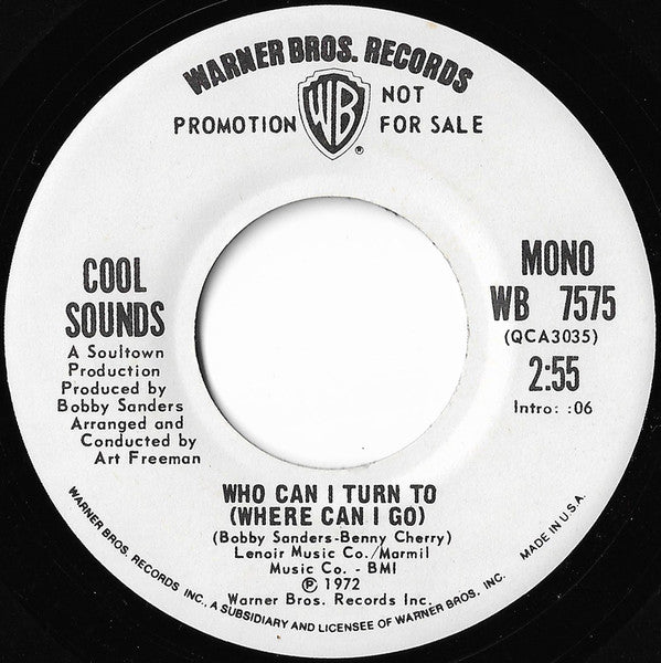 Cool Sounds – Who Can I Turn To (Where Can I Go)