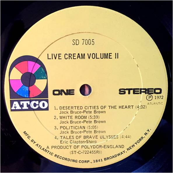Cream – Live Cream Volume II