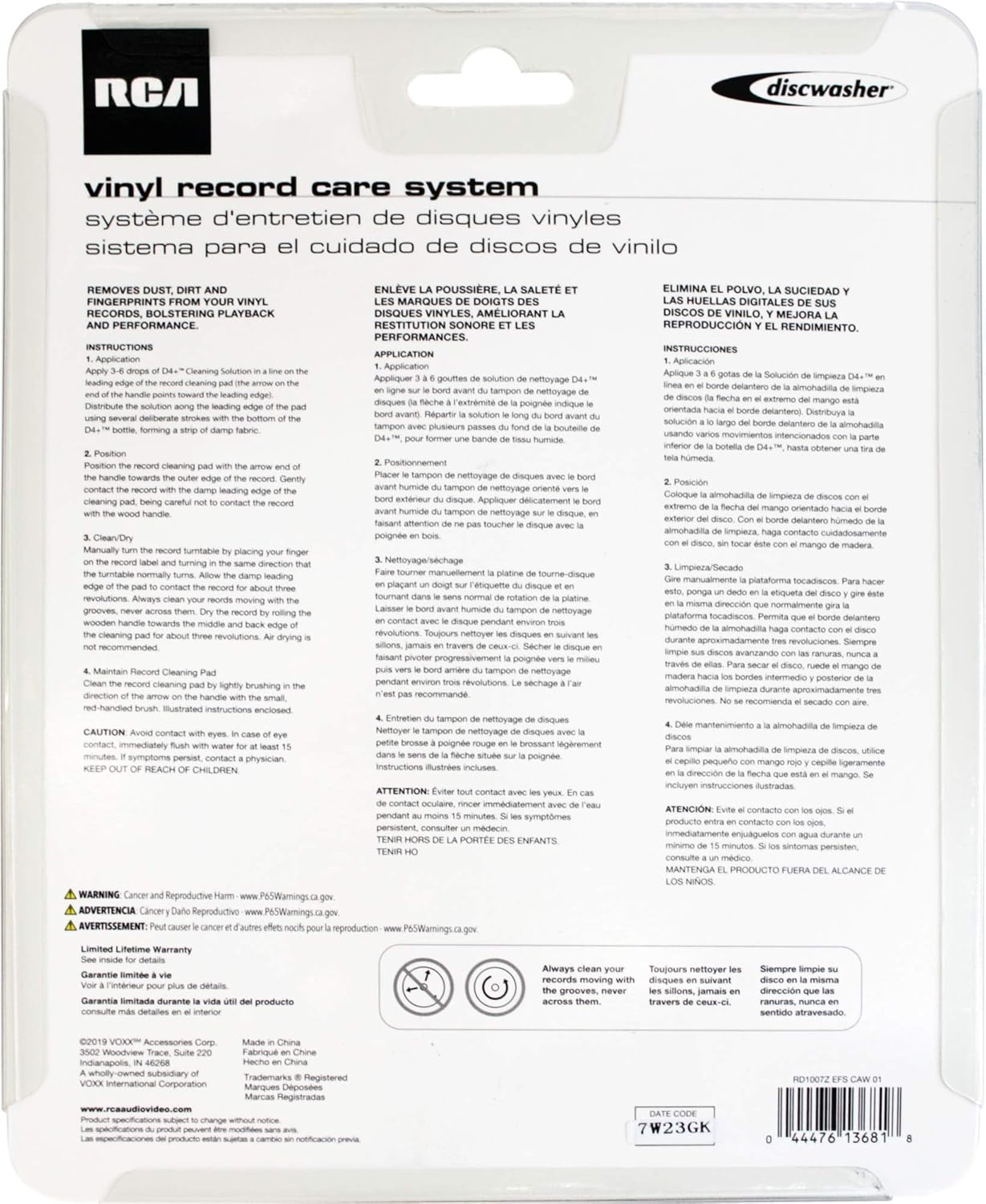 Discwasher RD1007Z D4+ Record Care System Includes - Fluid, Brush & Storage Bag