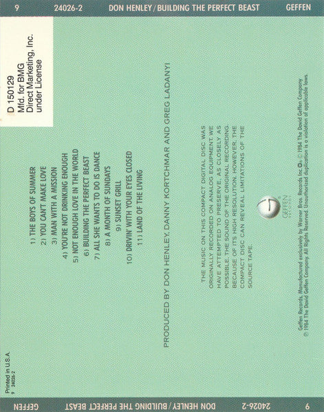 Don Henley – Building The Perfect Beast