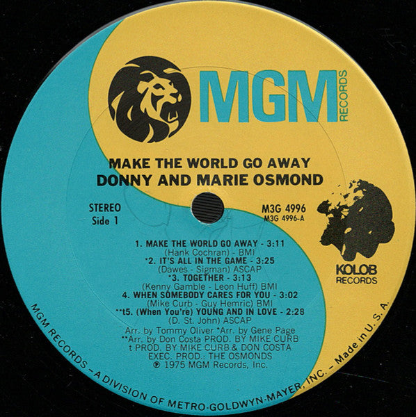 Donny & Marie Osmond – Make The World Go Away