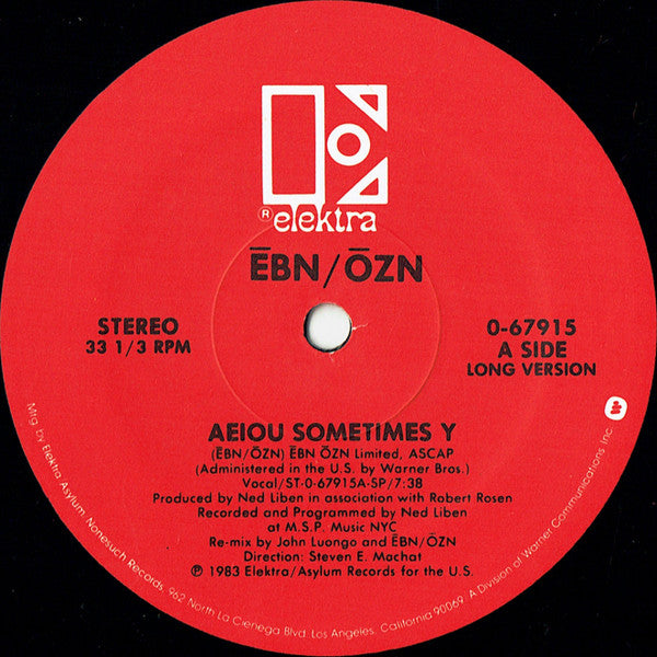 Ēbn-Ōzn – AEIOU Sometimes Y