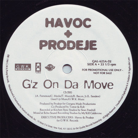 Havoc + Prodeje – G'z On Da Move / Endo Glide