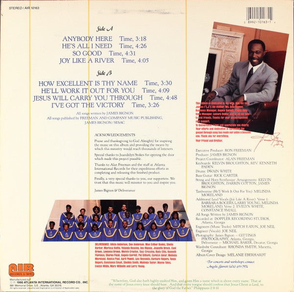 James Bignon & Deliverance – How Excellent Is Thy Name