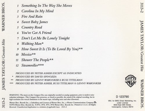 James Taylor – Greatest Hits