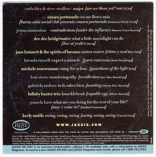 Various – Jazziz Magazine On-Disc - July 2000 - Women (Vol. 1)
