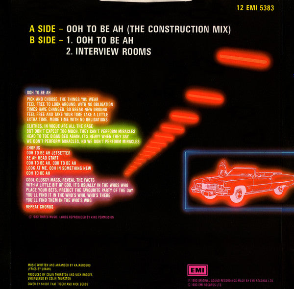 Kajagoogoo – Ooh To Be Ah (The Construction Mix)