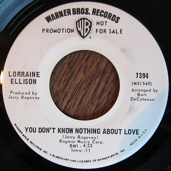 Lorraine Ellison – You've Really Got A Hold On Me / You Don't Know Nothing About Love