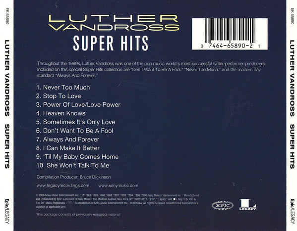 Luther Vandross – Super Hits