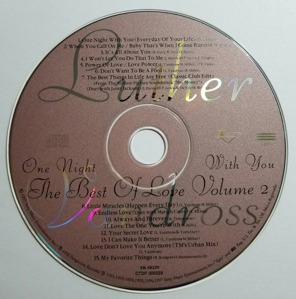 Luther Vandross – One Night With You - The Best Of Love Volume 2