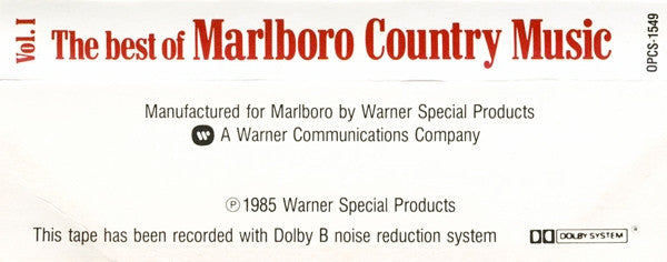 Various – The Best Of Marlboro Country Music Volume I