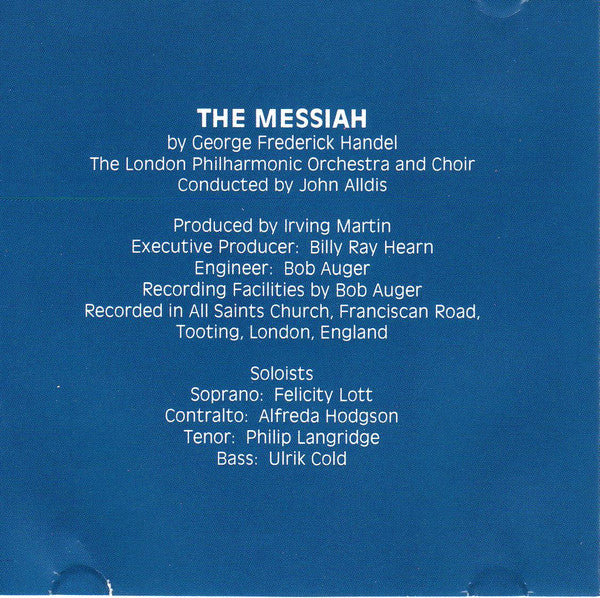 Handel, London Philharmonic Orchestra & London Philharmonic Choir, John Alldis – The Messiah