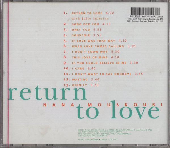 Nana Mouskouri – Return To Love