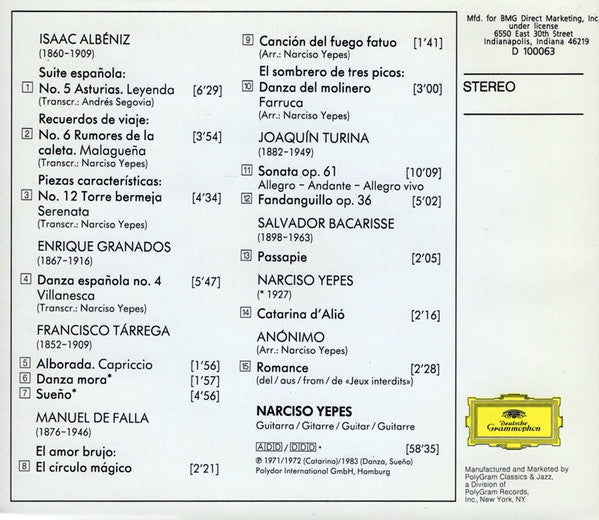 Narciso Yepes – Guitarra Española