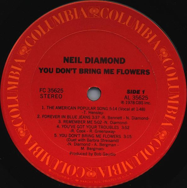 Neil Diamond – You Don't Bring Me Flowers