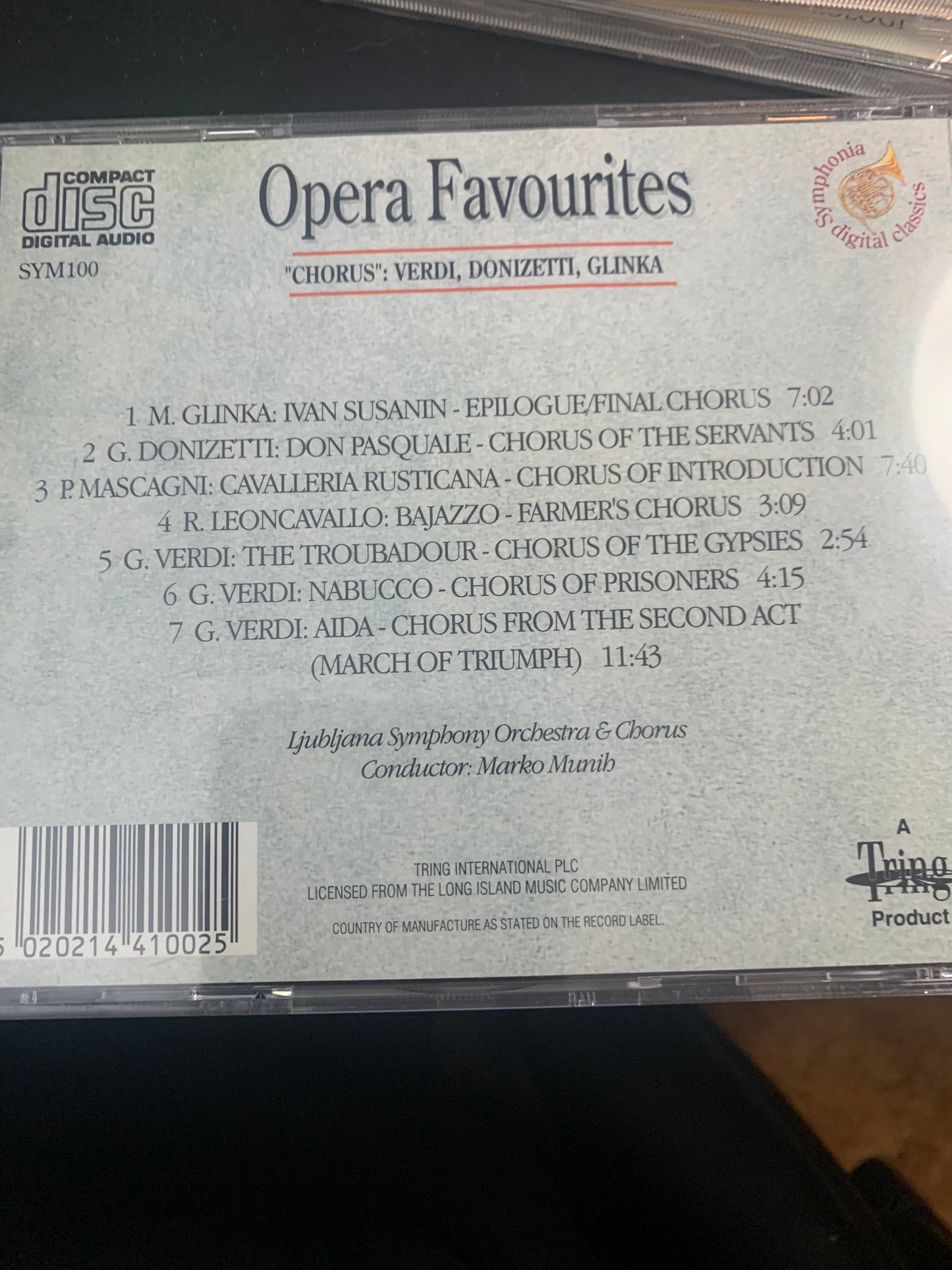 Ljubljana Symphony Orchestra – Opera Favourites