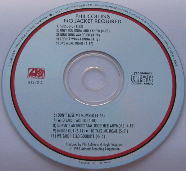 Phil Collins – No Jacket Required