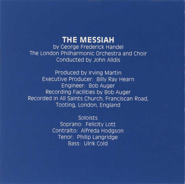 Handel – The Messiah (1987 / London Philharmonic Orchestra / John Alldis / 2×CD)