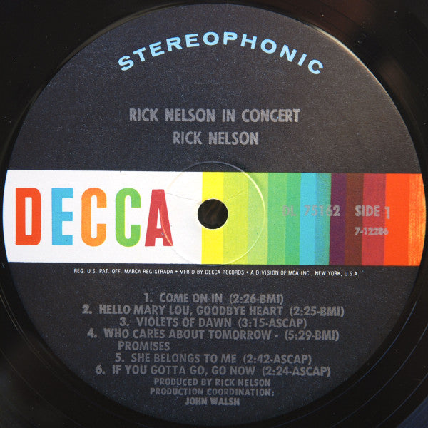 Rick Nelson – Rick Nelson In Concert