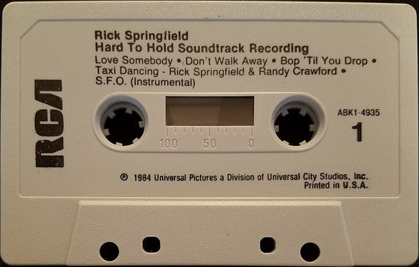 Rick Springfield – Hard To Hold Soundtrack Recording