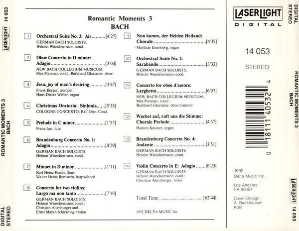 Various – Romantic Moments 3: Bach