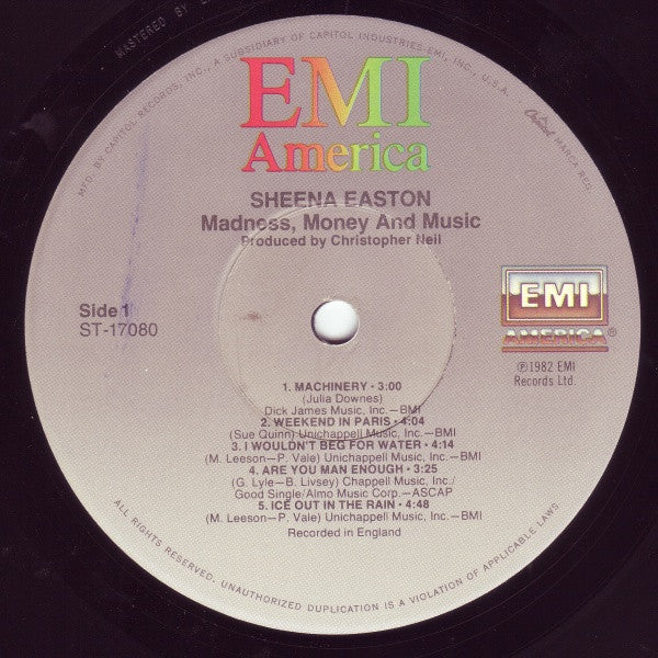 Sheena Easton – Madness, Money And Music
