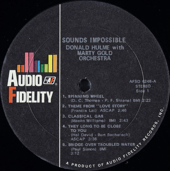 Donald Hulme With Marty Gold And His Orchestra – Sounds Impossible