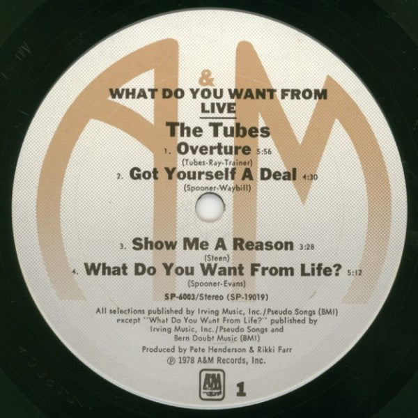 Tubes – What Do You Want From Live