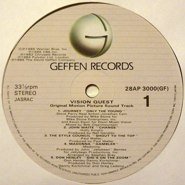 Various – Vision Quest (Original Motion Picture Sound Track)
