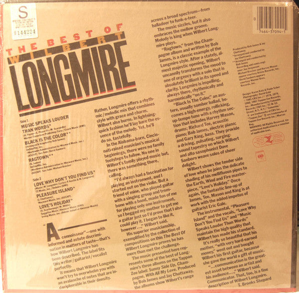 Wilbert Longmire – The Best Of Wilbert Longmire