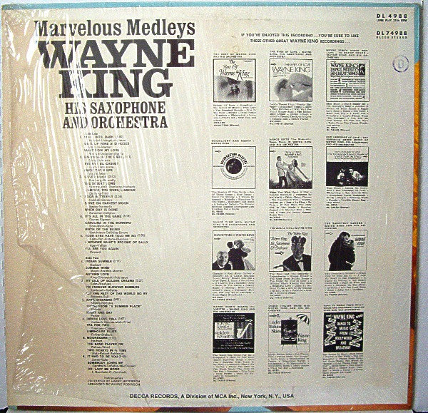 Wayne King & His Saxophone And Orchestra – Marvelous Medleys