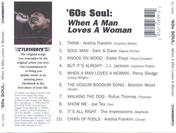 Various ‎– '60s Soul: When A Man Loves A Woman