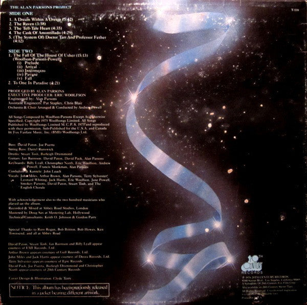 The Alan Parsons Project ‎– Tales Of Mystery And Imagination
