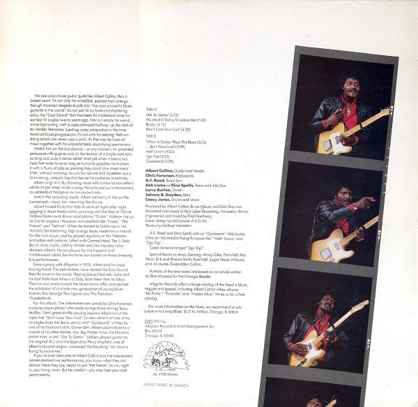 Albert Collins And The Ice Breakers ‎– Don't Lose Your Cool
