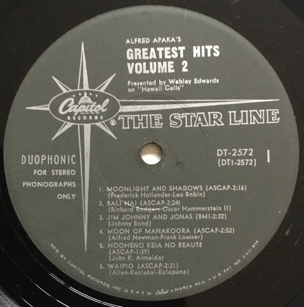 Alfred Apaka ‎– Alfred Apaka's Greatest Hits Vol. 2