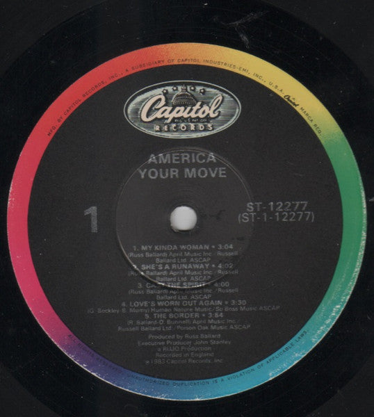 America ‎– Your Move