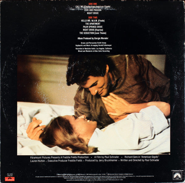 Giorgio Moroder ‎– American Gigolo (Original Soundtrack Recording)