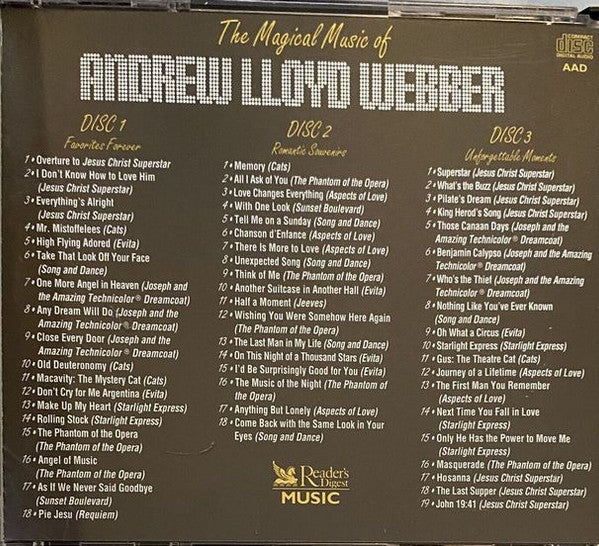 Andrew Lloyd Webber ‎– The Magical Music of Andrew Lloyd Webber