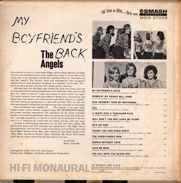 The Angels ‎– My Boyfriend's Back