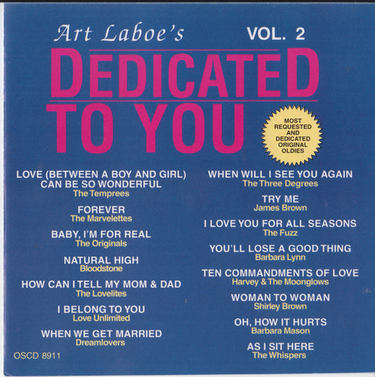 Art Laboe Presents Various ‎– Dedicated To You Vol 2