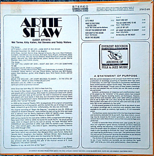 Artie Shaw ‎– Artie Shaw