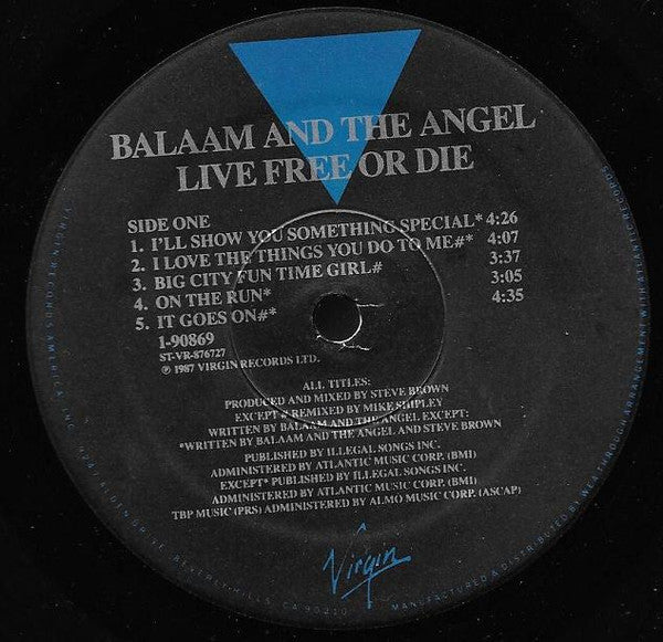 Balaam & The Angel ‎– Live Free Or Die