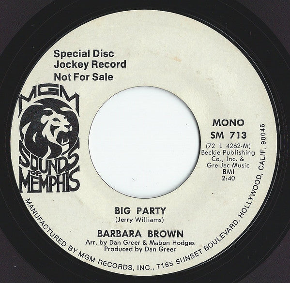 Barbara Brown ‎– Big Party