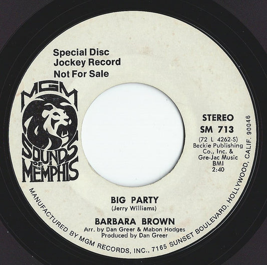 Barbara Brown ‎– Big Party